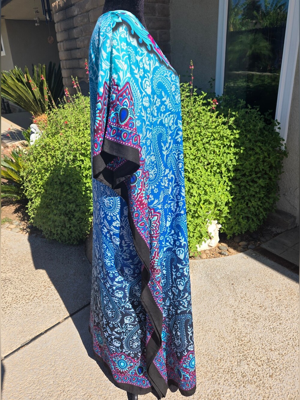 Kaftan Maxi Dress V Neck Swimsuit Coverup π NWT - Picture 6 of 13